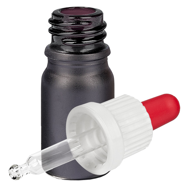 Frasco pipeta 5ml blanco/rojo cierre inviolable BlackLine UT18/5 Frasco pipeta 5ml blanco/rojo cierre inviolable BlackLine UT18/5