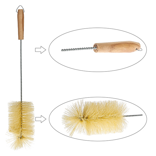 Cepillo para vasos y botellas tamaño XL con mango de madera