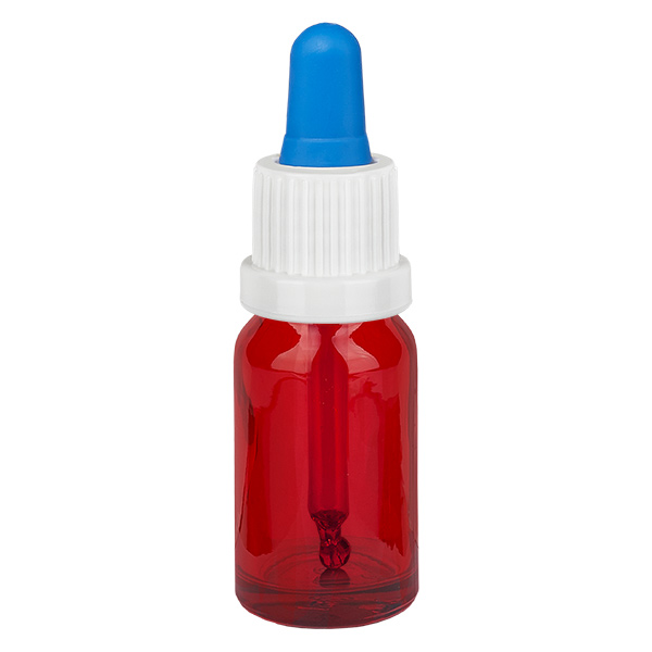 Frasco pipeta 10ml blanco/azul tapón inviolable RedLine UT18/10 Frasco pipeta 10ml blanco/azul tapón inviolable RedLine UT18/10