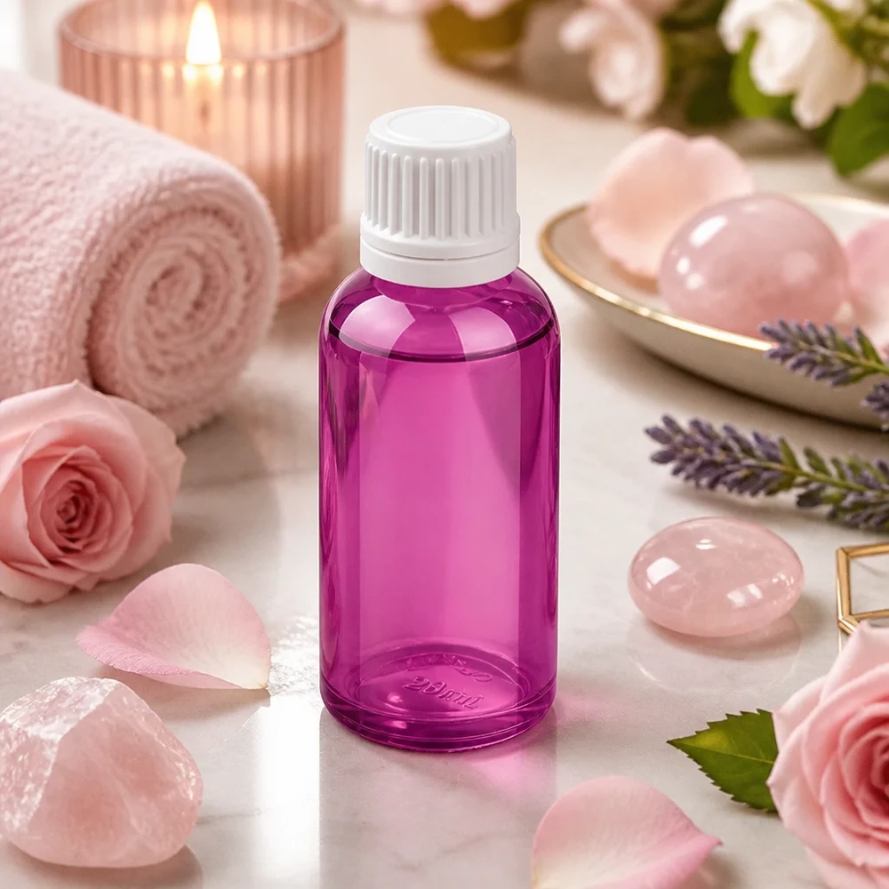 Frasco cuentagotas de 30 ml de vidrio de alta calidad con abertura cuentagotas precisa de 0,7 mm para productos cosméticos