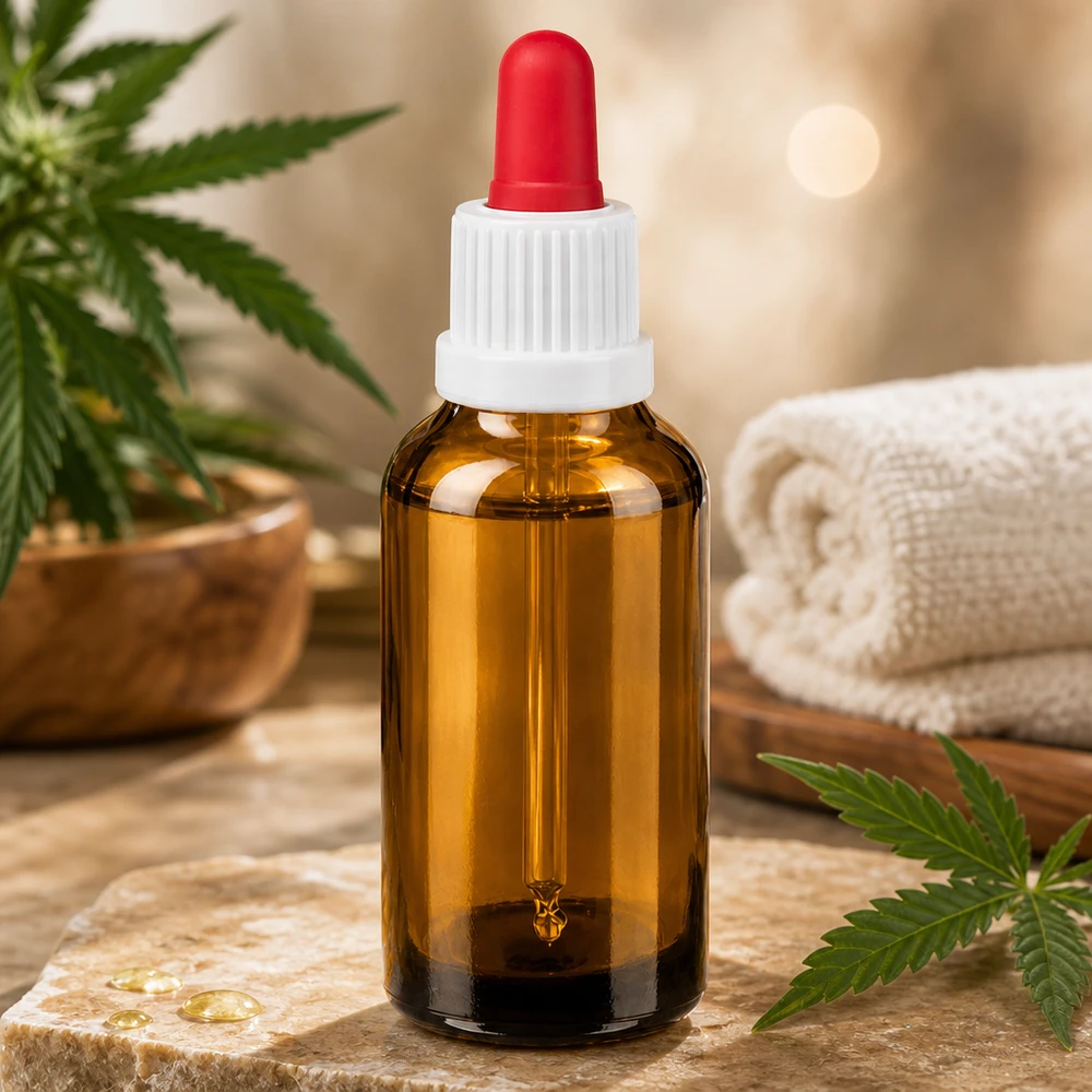 Frasco pipeta 30ml blanco/rojo cierre inviolable BrownLine UT18/30 Frasco de vidrio ámbar protector de la luz de 30 ml con tapón de pipeta para una conservación óptima de los principios activos