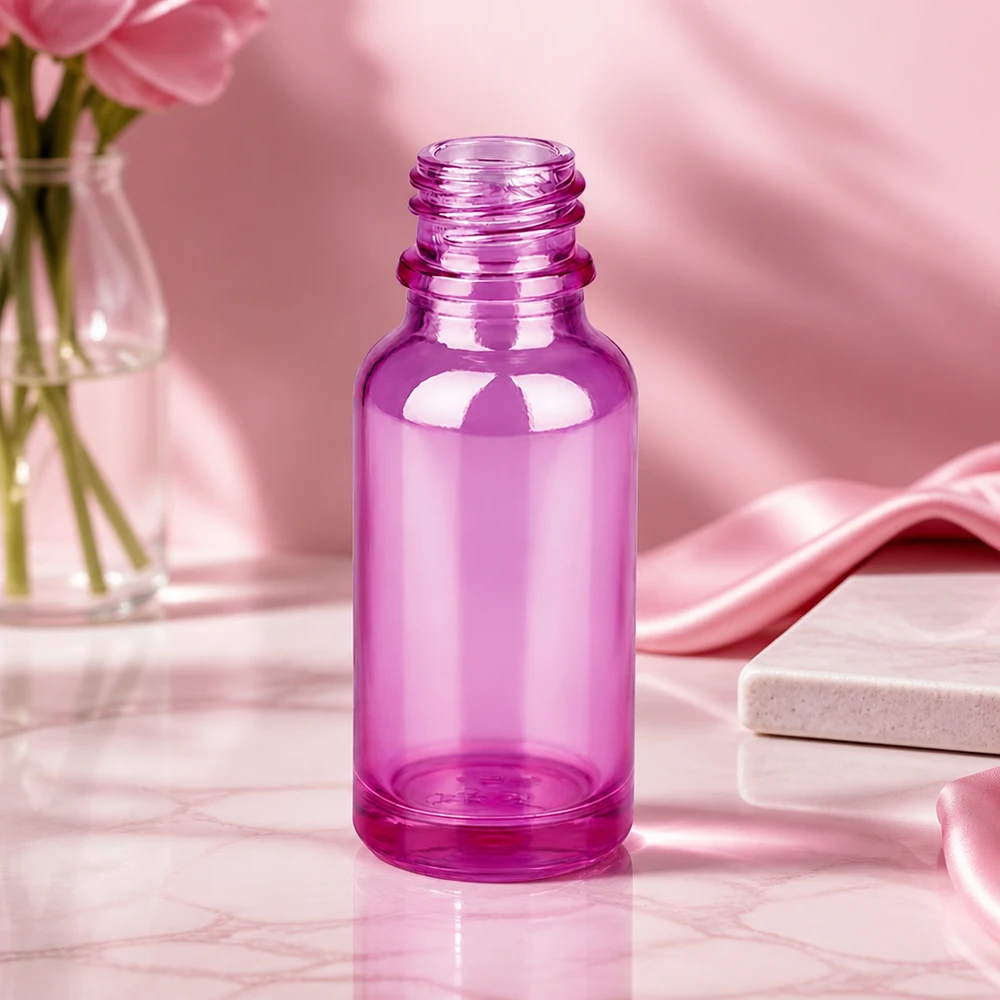 Frasco de farmacia de 20 ml PurpleLine UT18/20 UNiTWIST Frasco compacto de vidrio PurpleLine de 20 ml con rosca UNiTWIST UT18/20 en color púrpura de moda para cosméticos
