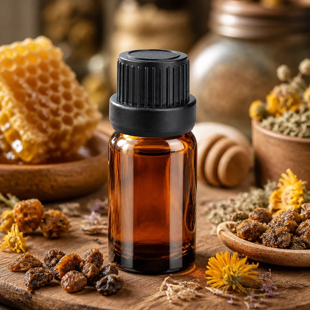 Botella de 5ml tapón de rosca de 11mm tapón negro a prueba de manipulacionesII BrownLine UT18/5 Frasco de vidrio ámbar de 5 ml de alta calidad con protección UV y tapón de rosca negro para cosméticos naturales