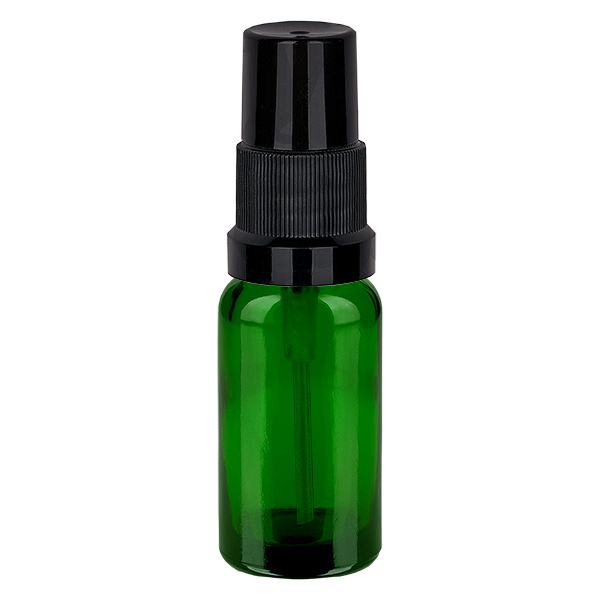 Frasco pulverizador negro de 20 ml con tapón estándar GreenLine UT18/20 Frasco pulverizador negro de 20 ml con tapón estándar GreenLine UT18/20