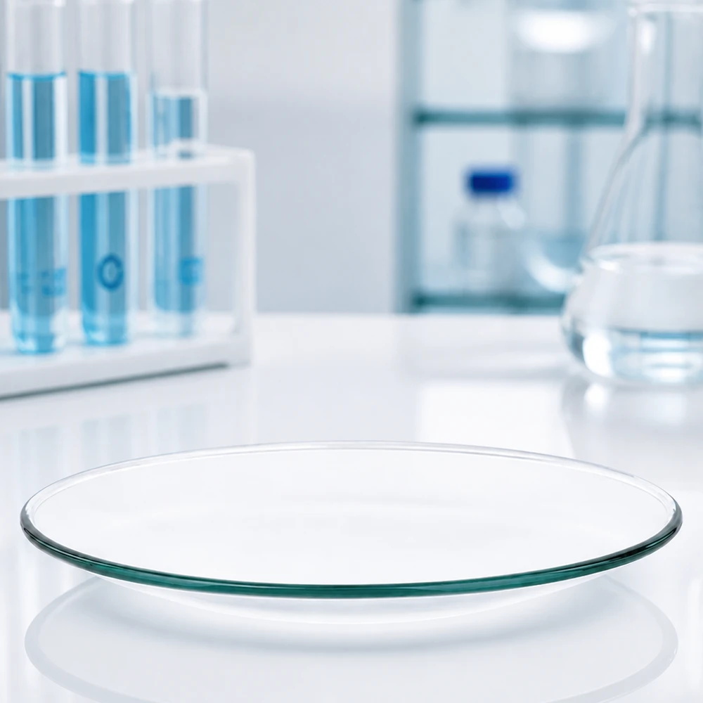 Plato de vidrio de reloj transparente de 100 mm de diámetro con superficie lisa para experimentos de laboratorio