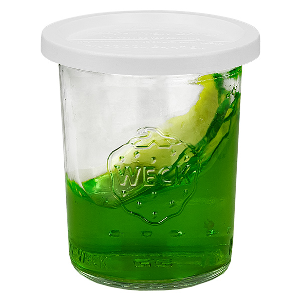 Juego de 12 tarros Weck de 160ml con 12 tapas adhesivas Juego de 12 tarros Weck de 160ml con 12 tapas adhesivas