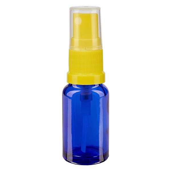 Botella de farmacia azul 10ml tapón pulverizador amarillo Botella de farmacia azul 10ml tapón pulverizador amarillo