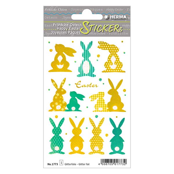 Pegatinas "Gold bunny" (10 pegatinas con purpurina) Pegatinas "Gold bunny" (10 pegatinas con purpurina)