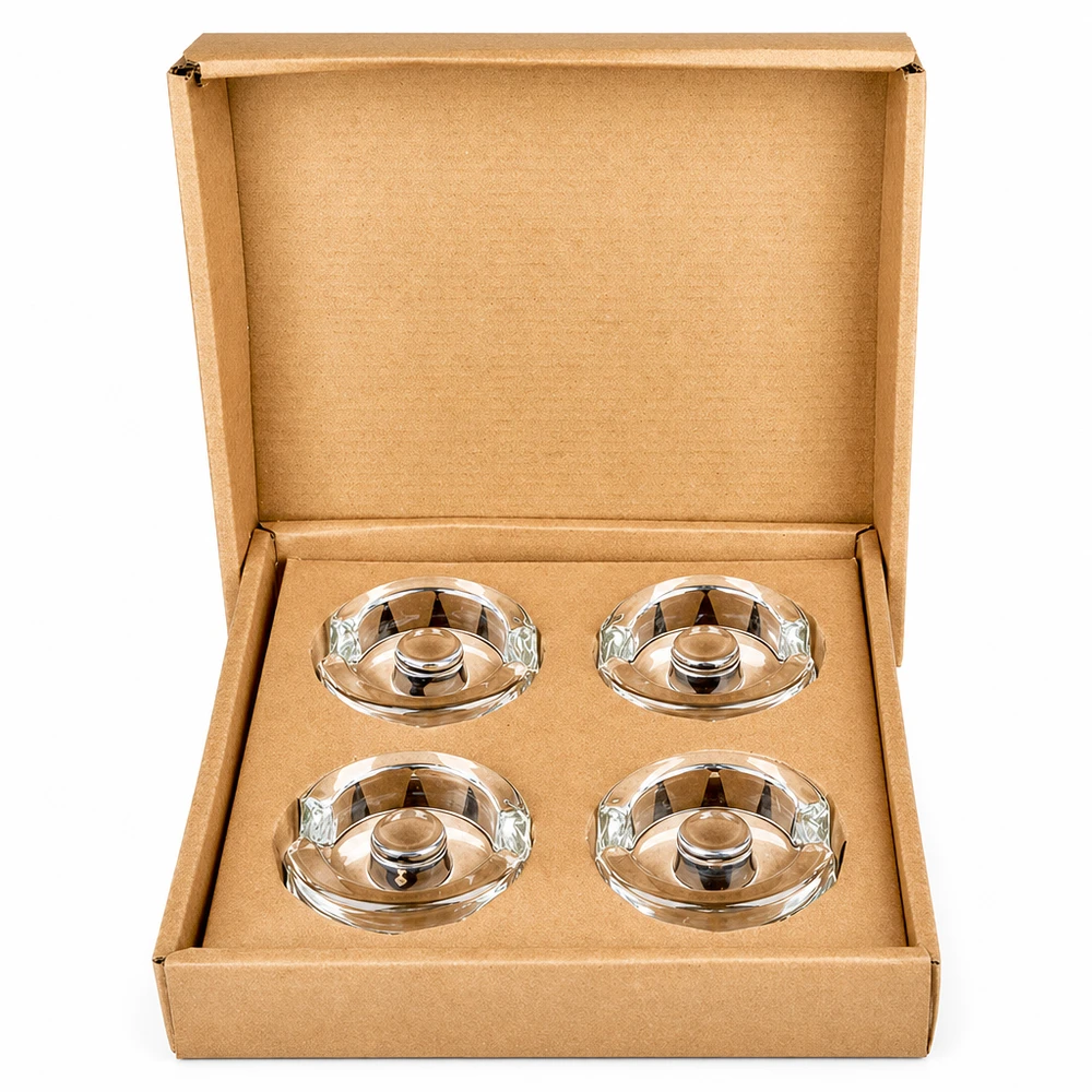Pesas de vidrio para fermentación con mango juego de 4 UNiTWIST Juego de 4 pesas de vidrio para fermentación con asa UNiTWIST en caja de regalo de cartón marrón