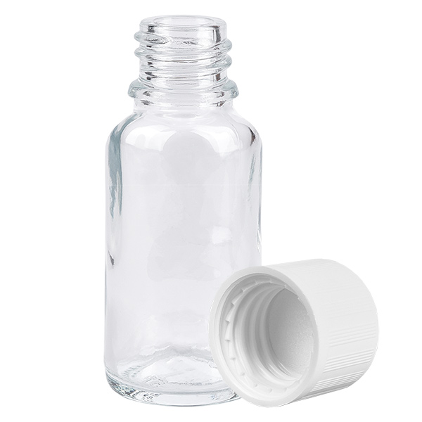 Frasco 20ml tapón rosca 11mm blanco inviolable ClearLine UT18/20 Frasco 20ml tapón rosca 11mm blanco inviolable ClearLine UT18/20