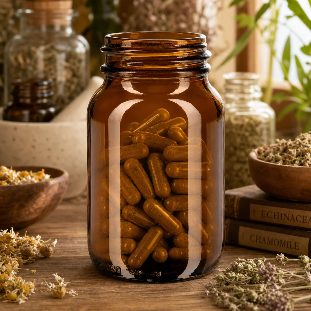 250ml botella de vidrio ámbar de cuello ancho Robusto frasco de 250 ml de vidrio ámbar y cuello ancho para el almacenamiento seguro de complementos alimenticios