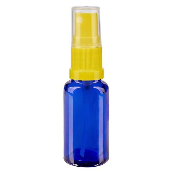 Botella de farmacia azul 20ml accesorio pulverizador amarillo Botella de farmacia azul 20ml accesorio pulverizador amarillo