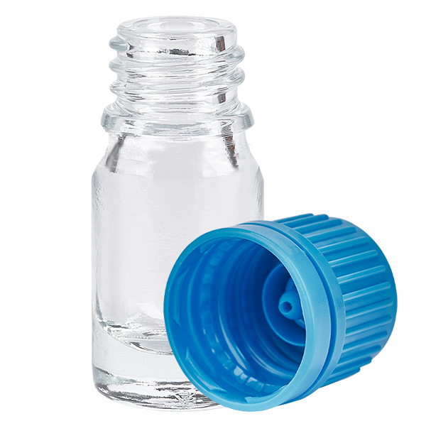 Botella 5ml tapón rosca 11mm azul ClearLine UT18/5 Botella 5ml tapón rosca 11mm azul ClearLine UT18/5