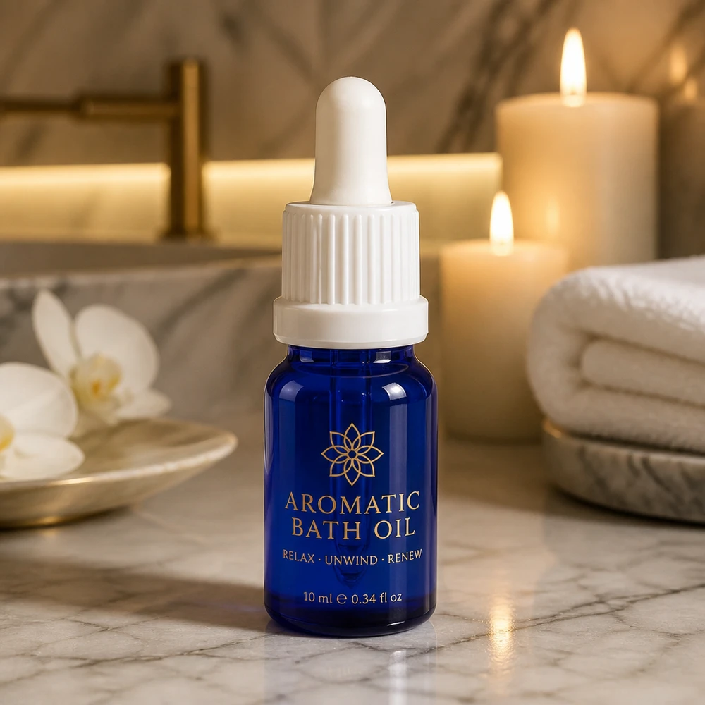 Frasco pipeta compacto de 5 ml con pipeta blanca ideal para aromaterapia y aceites esenciales