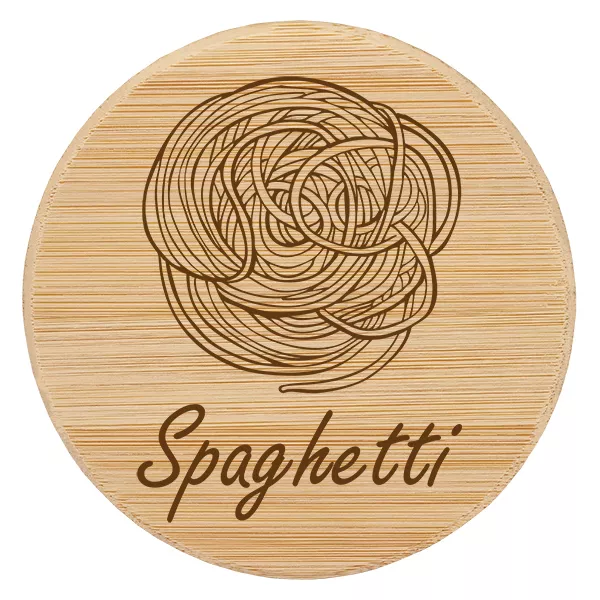 Couvercle en bois "Spaghetti" pour WECK RR100 Couvercle en bois "Spaghetti" pour WECK RR100