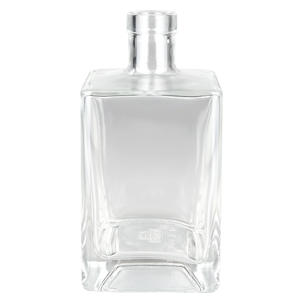 Botella de vidrio de 700 ml «Ben» sin tapón UNiTWIST® Botella de vidrio de 700 ml Ben sin tapón Botella rectangular transparente para bebidas espirituosas UNiTWIST vacía