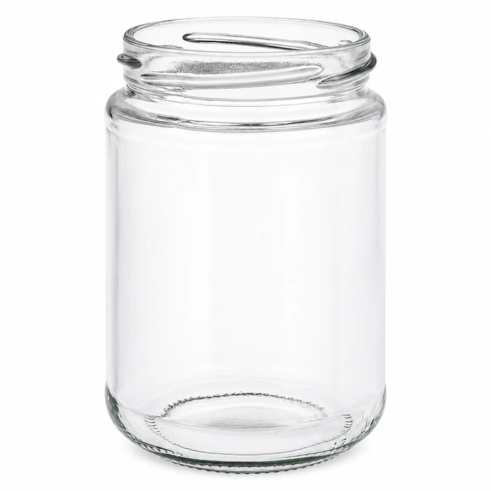 Tarro redondo de 390ml sin tapa (TO70) UNiTWIST UNiTWIST Runda390 tarro redondo 390ml TO70 rosca tarro de conserva vacío transparente sin tapa