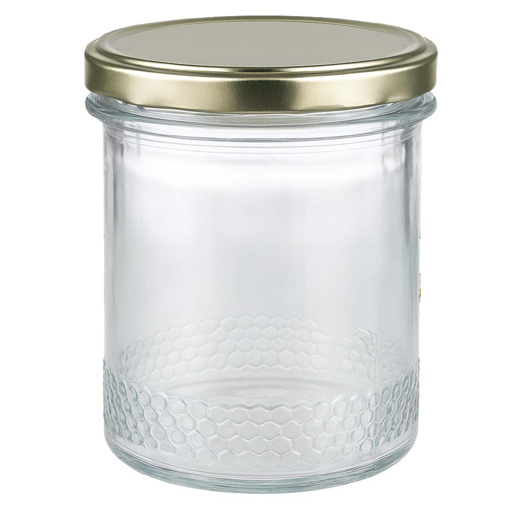 Tarro para miel de 560 g con tapa dorada BasicSeal UNiTWIST