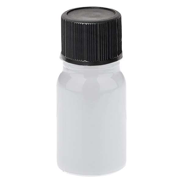 Frasco cuentagotas de 5 ml, 1 mm, negro, cierre estándar WhiteLine UT18/5