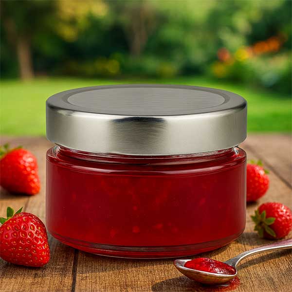 Tarro redondo de 130ml + tapa BasicSeal plata UNiTWIST