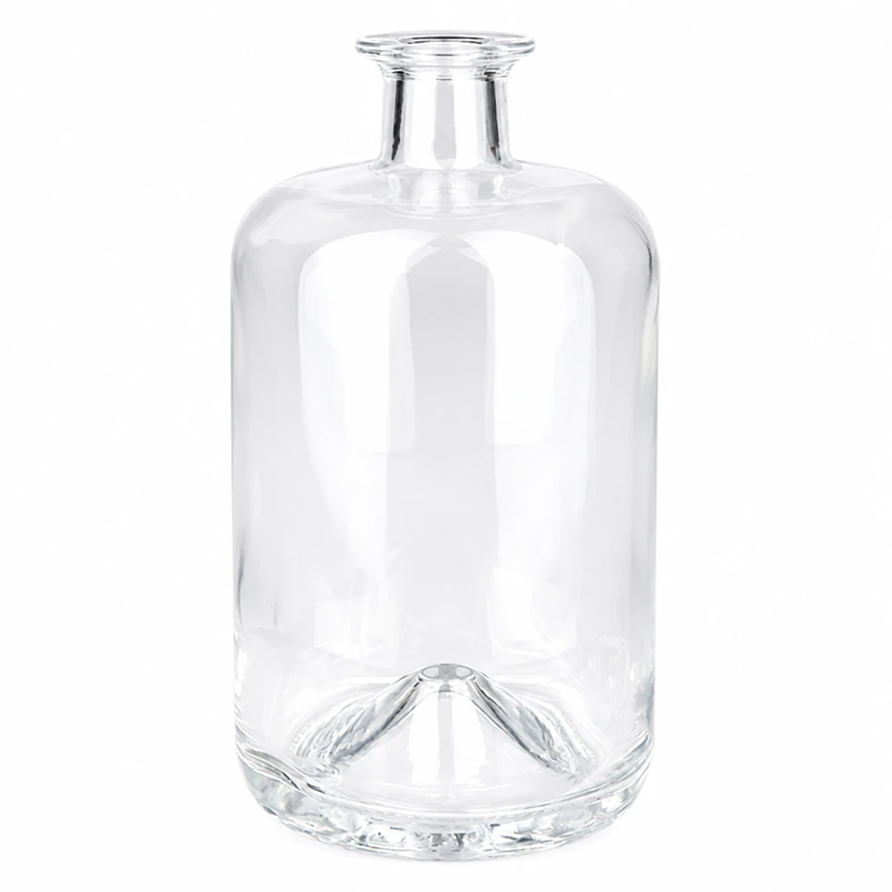 Botella de farmacia de 700 ml «Sofia» sin tapón UNiTWIST® Botella de cristal de 700 ml Sofía sin tapón UNiTWIST transparente vacía Foto del producto sobre fondo blanco