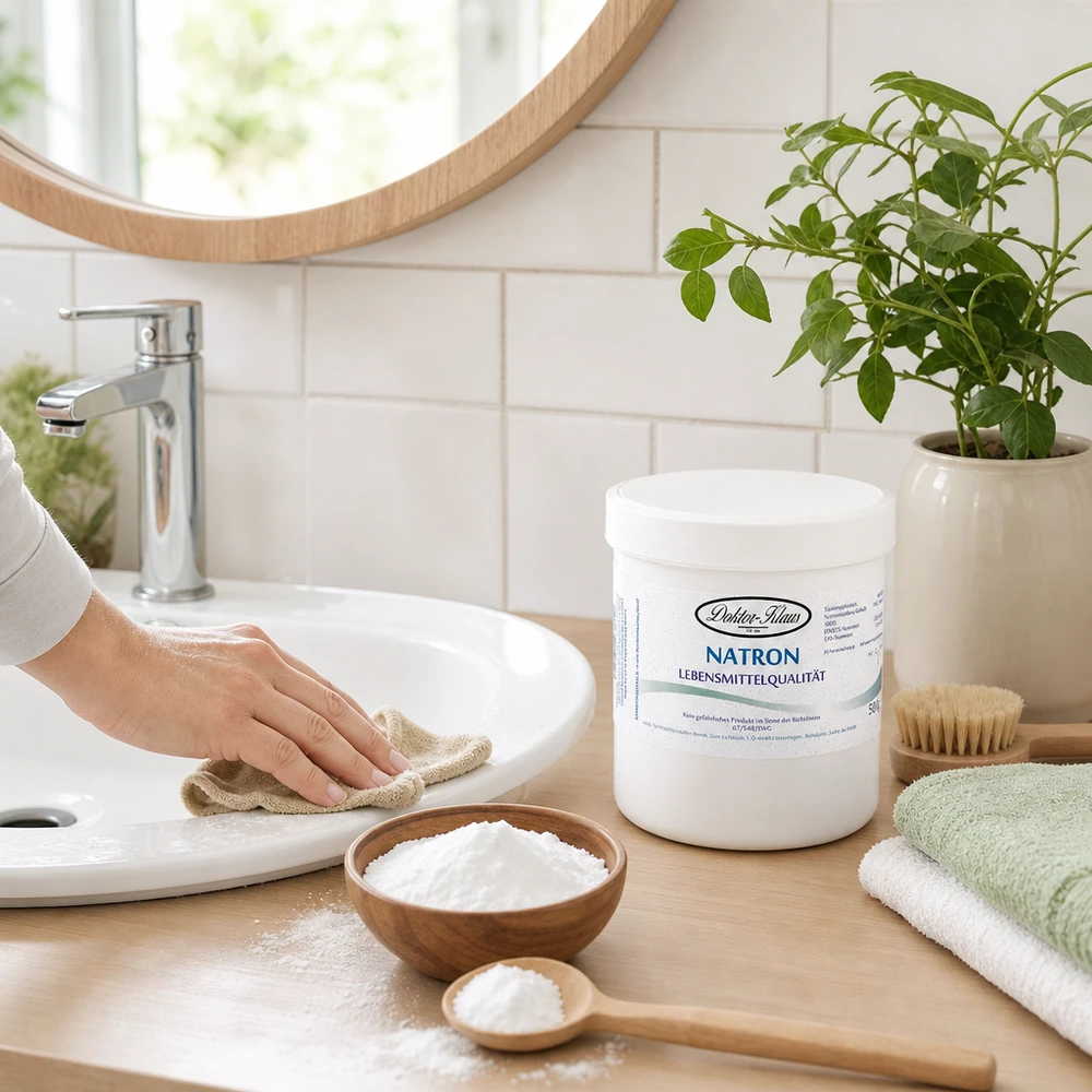 Doktor Klaus lata de bicarbonato sódico 500 g versátil para repostería, limpieza e higiene personal en el baño