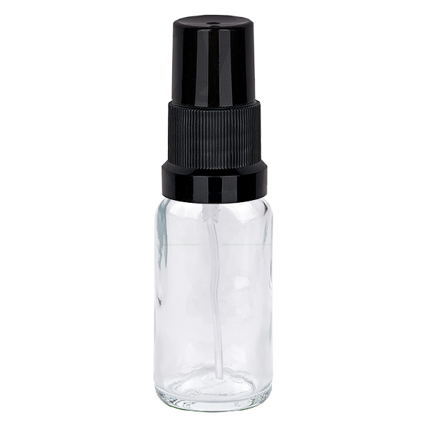 Frasco pulverizador de 20 ml negro con tapón estándar ClearLine UT18/20 Frasco pulverizador de 20 ml negro con tapón estándar ClearLine UT18/20