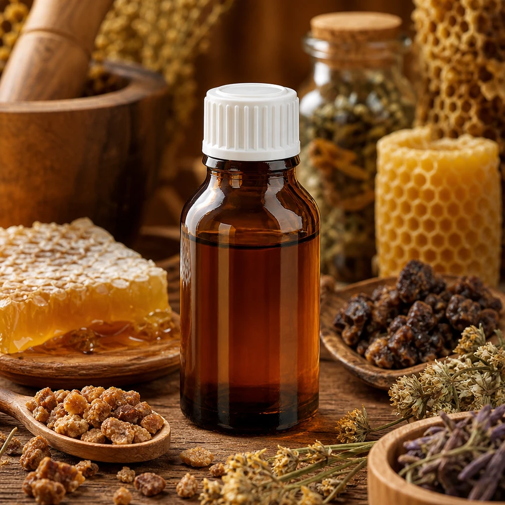 Botella de farmacia marrón 15ml tapón cuentagotas blanco 0,8mm estándar Frasco cuentagotas de 15 ml de vidrio ámbar con tapón de precisión blanco de 0,8 mm entre panal de abeja y propóleo