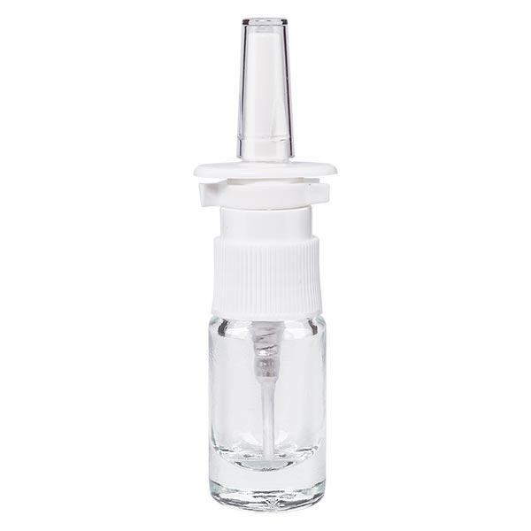 Botella de farmacia transparente 5ml spray nasal blanco estándar Botella de farmacia transparente 5ml spray nasal blanco estándar