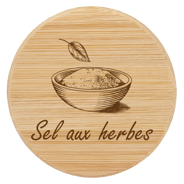 Tapón de madera "Sel aux herbes" para WECK RR60 Tapón de madera "Sel aux herbes" para WECK RR60