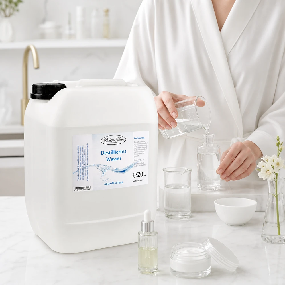 Agua destilada 20L Doktor-Klaus Doktor-Klaus agua destilada 20L ideal para la producción de cosméticos y productos de cuidado DIY