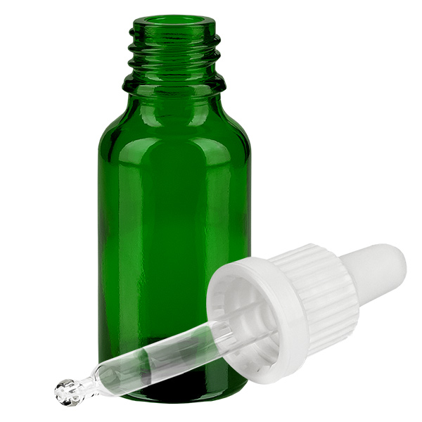 Frasco pipeta 20ml cierre inviolable blanco GreenLine UT18/20 Frasco pipeta 20ml cierre inviolable blanco GreenLine UT18/20
