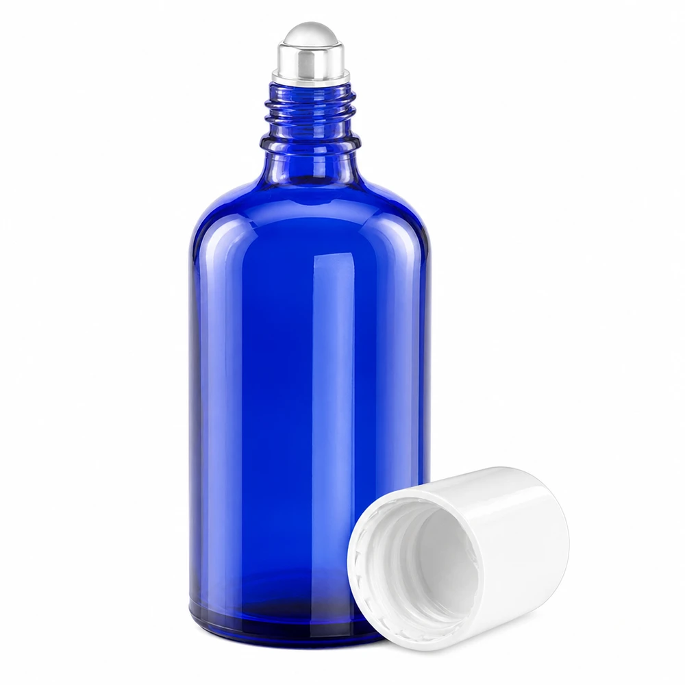 Frasco roll-on 100ml blanco tapón estándar BlueLine UT18/100 Frasco roll-on 100ml blanco tapón estándar BlueLine UT18/100
