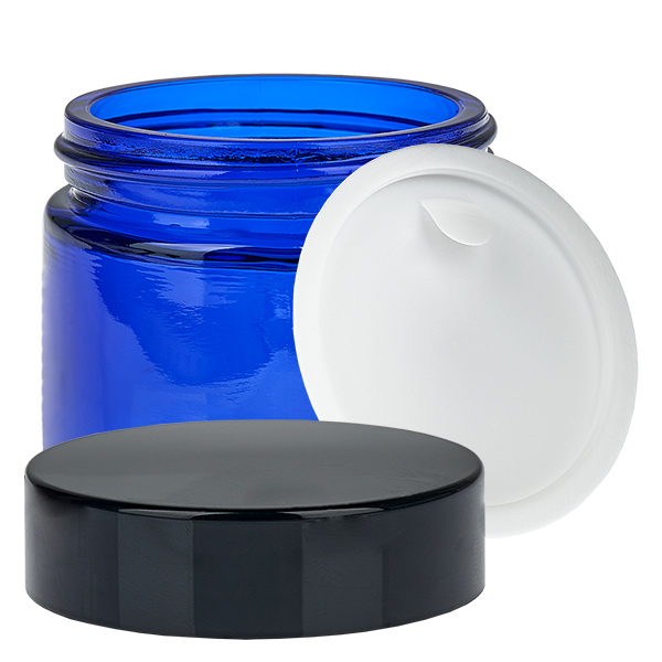 Tarro de cristal 60ml azul con tapa insertable UNiTWIST Tarro de cristal 60ml azul con tapa insertable UNiTWIST