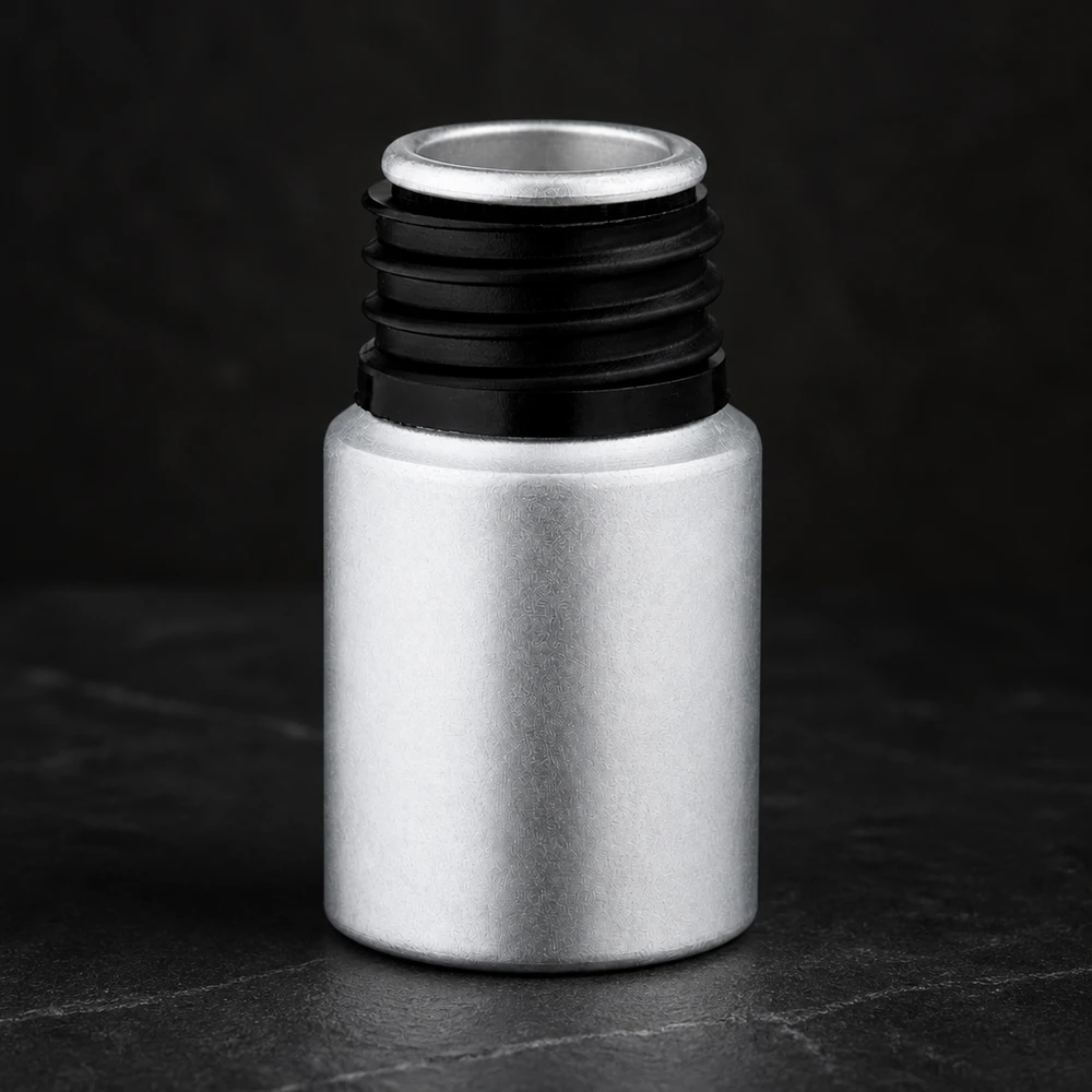 Frasco de aluminio teñido de alta calidad de 10 ml con cuello roscado para aplicaciones profesionales