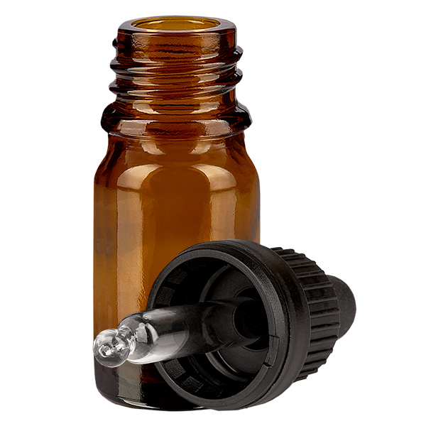 Frasco pipeta 5ml cierre inviolable negro BrownLine UT18/5