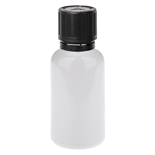 Frasco cuentagotas de 20 ml, 1 mm, negro, cierre de seguridad, cierre a prueba de niños, símbolo de advertencia para invidentes, WhiteLine UT18/20 Frasco cuentagotas de 20 ml, 1 mm, negro, cierre de seguridad, cierre a prueba de niños, símbolo de advertencia para invidentes, WhiteLine UT18/20