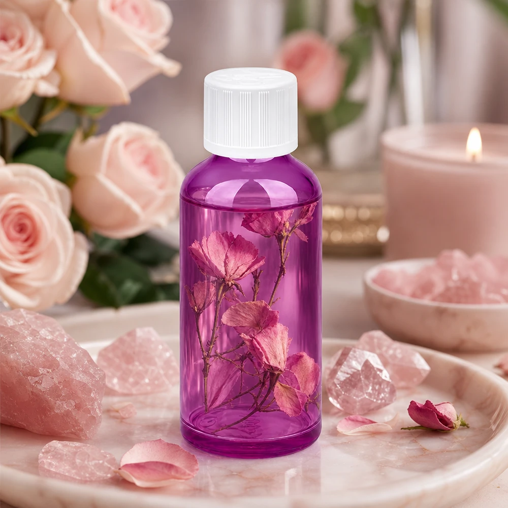 Frasco de 50 ml con tapón de rosca de 11 mm blanco a prueba de manipulaciones PurpleLine UT18/50 Frasco de farmacia de 50 ml transparente morado con tapón a prueba de niños para un almacenamiento seguro