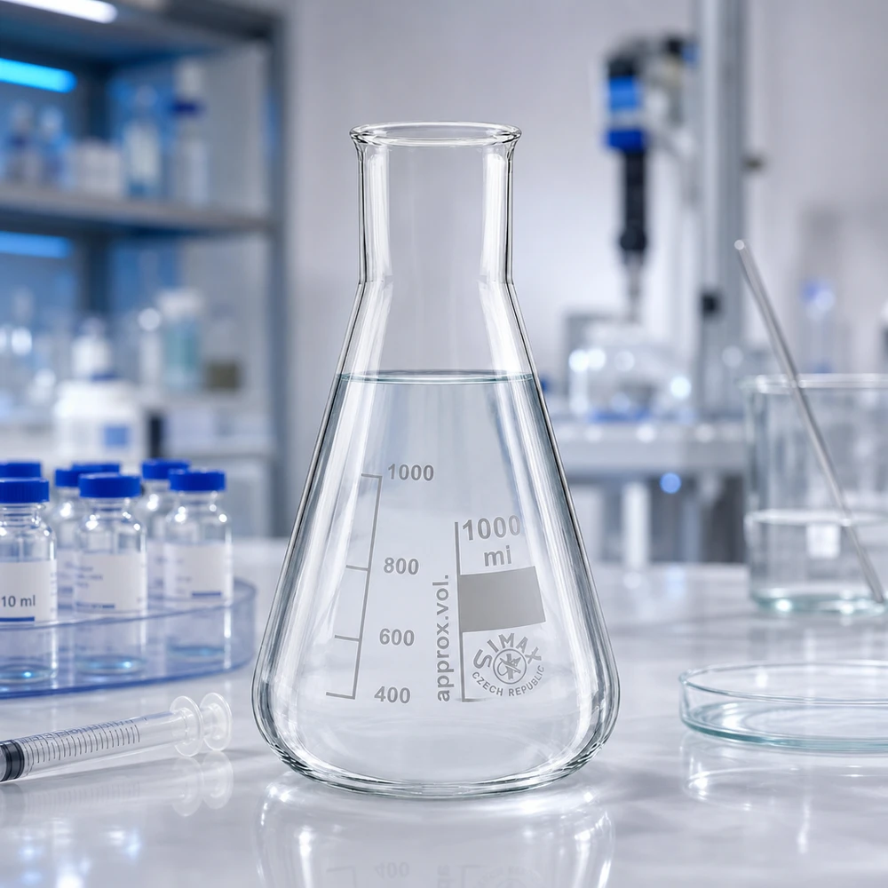 Matraz Erlenmeyer 1000ml cuello ancho Matraz Erlenmeyer 1000ml cuello ancho