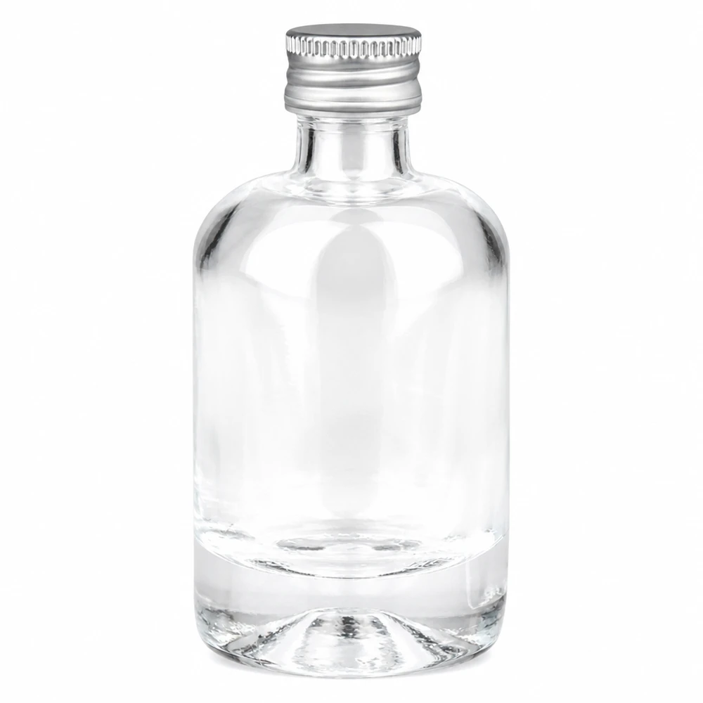 Botella de vidrio de 40 ml «Sara» con tapón de rosca plateado UNiTWIST®