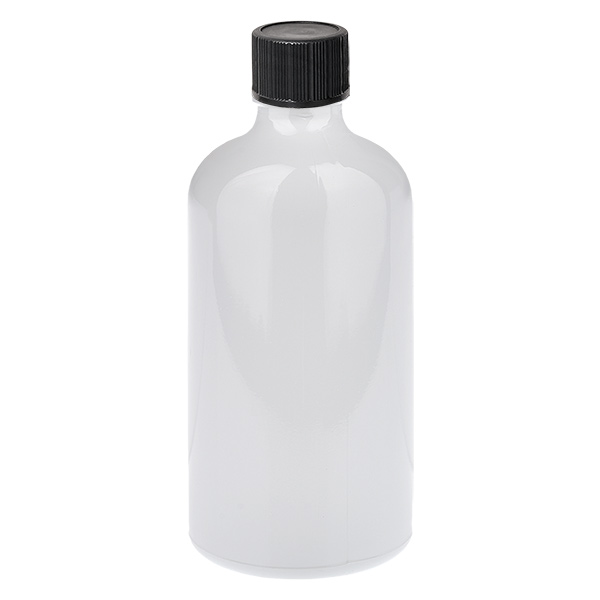 Botella cuentagotas de 100 ml, 1 mm, negro, tapón estándar WhiteLine UT18/100