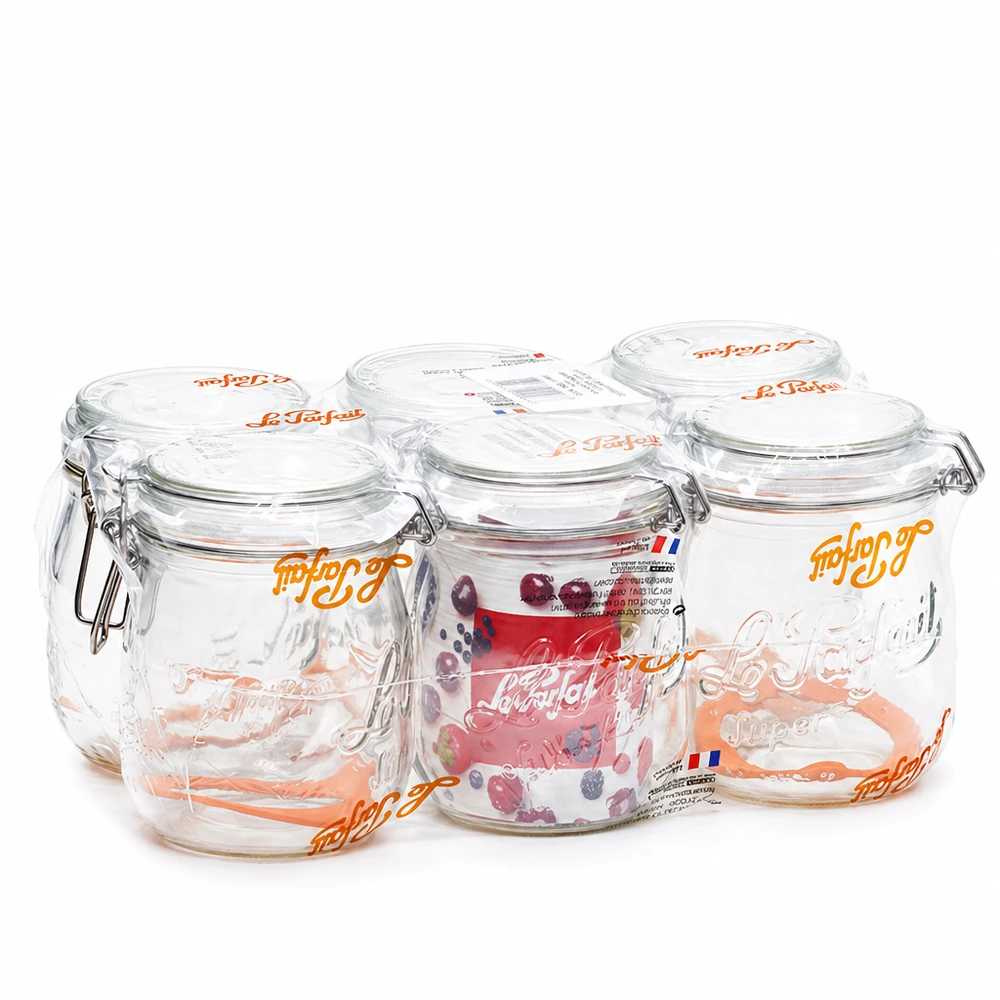 Le Parfait Super tarro de 750 ml con tapa abatible de cristal, almacenamiento hermético para la cocina y el hogar