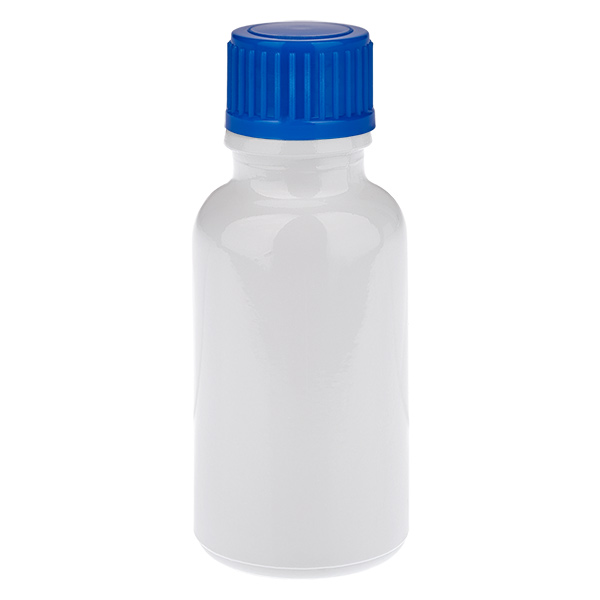 Frasco de 20 ml con tapón de rosca de 11 mm azul estándar WhiteLine UT18/20 Frasco de 20 ml con tapón de rosca de 11 mm azul estándar WhiteLine UT18/20