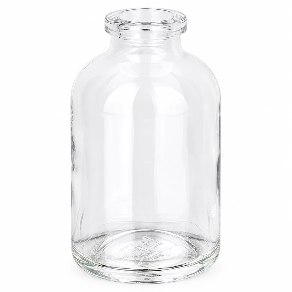 Frasco de inyección de vidrio transparente 50ml Medizinische Injektionsflasche 50ml Klarglas für Labor und Pharmazie