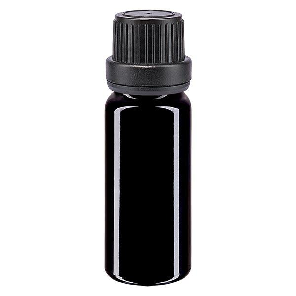 Botella de farmacia violeta 10ml tapón rosca negro cierre inviolable Botella de farmacia violeta 10ml tapón rosca negro cierre inviolable