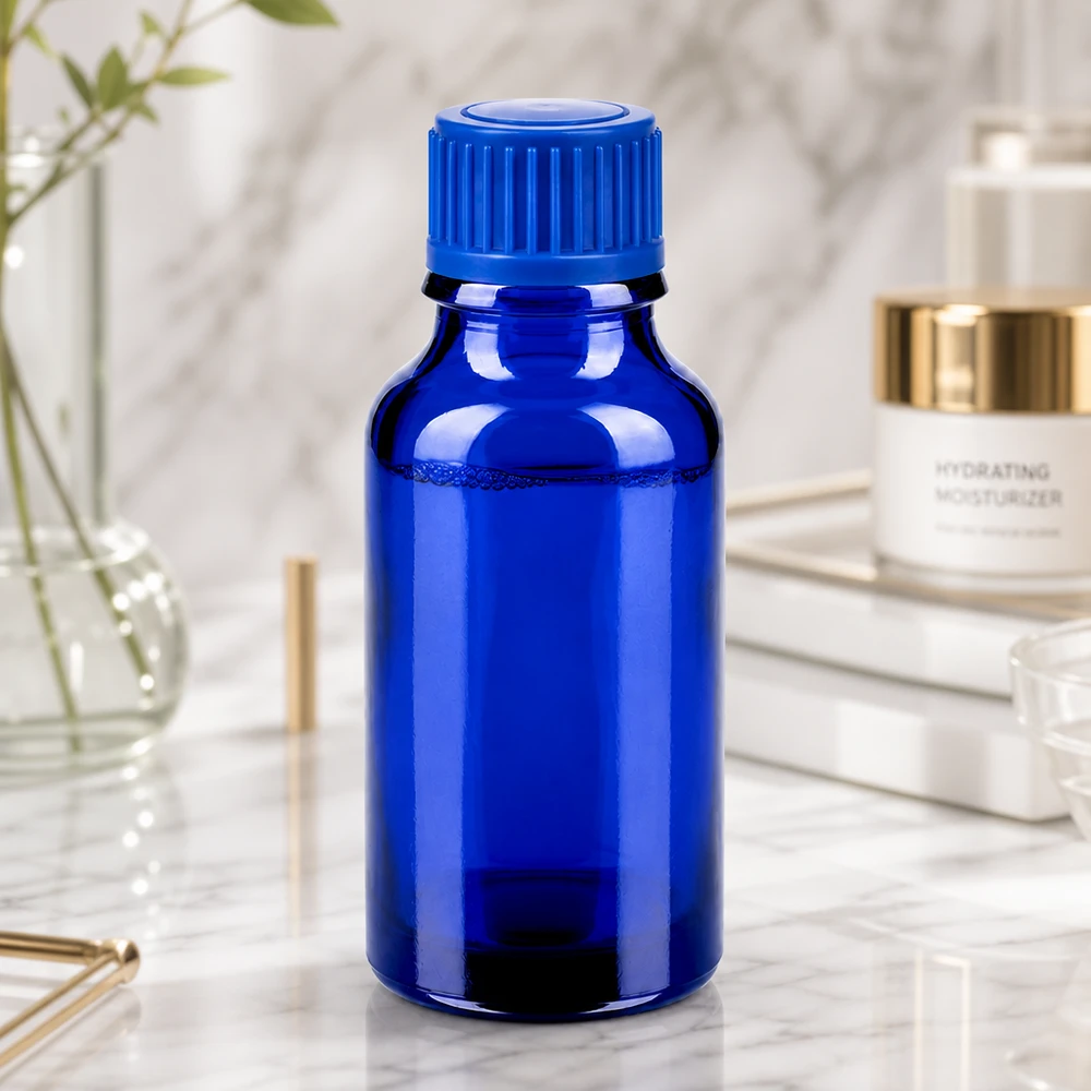 Frasco 20ml 11mm tapón rosca azul estándar BlueLine UT18/20 Botella de vidrio BlueLine de 20 ml de alta calidad con material resistente para un almacenamiento duradero