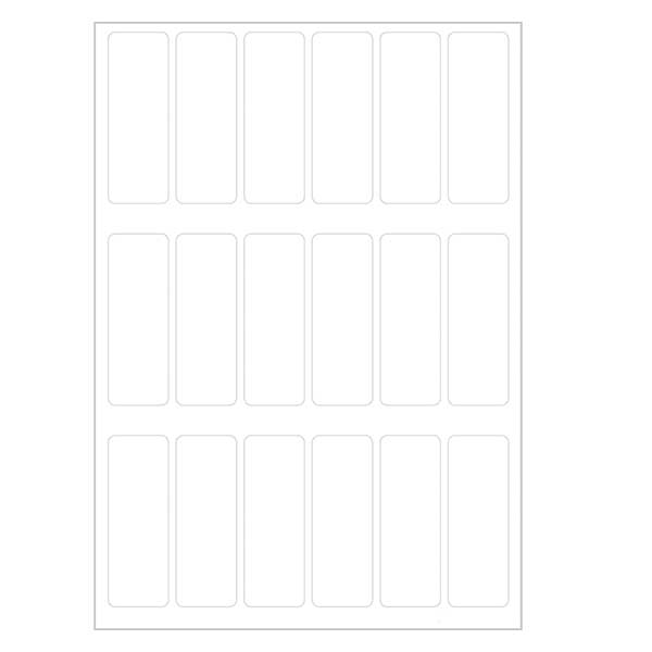 Etiquetas universales blancas (108 pegatinas) 12x34mm