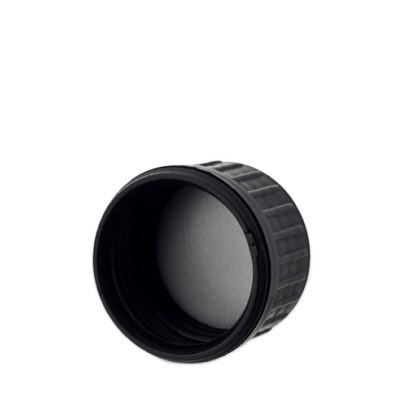 Tapón de rosca negro para botellas de agua violeta. Tapón de rosca negro para botellas de agua violeta.