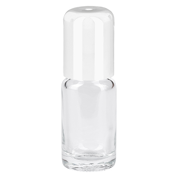 Frasco roll-on 10ml blanco tapón estándar ClearLine UT18/10