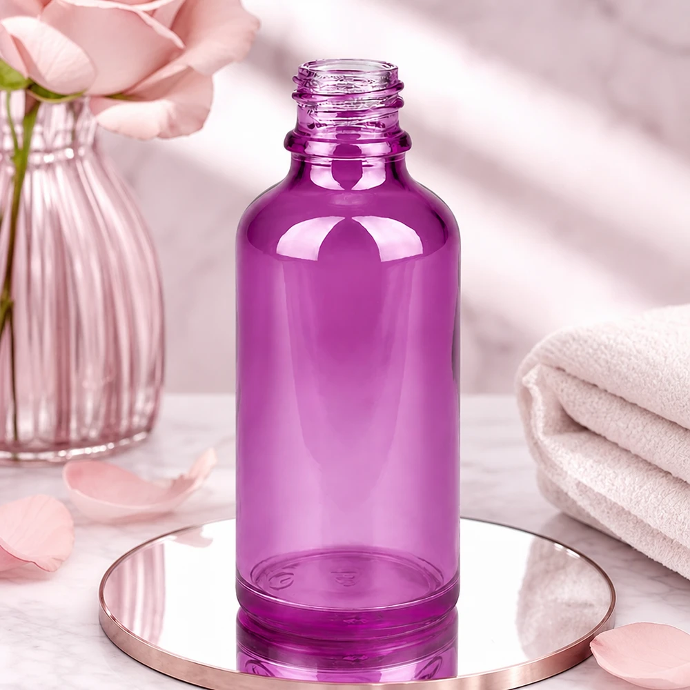 Frasco de farmacia de 50 ml PurpleLine UT18/50 UNiTWIST Frasco de farmacia PurpleLine UT18/50 de 50 ml con práctico sistema de cierre UNiTWIST en color morado de primera calidad